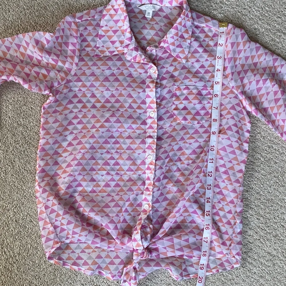 American Eagle Outfitters 77kids button up shirt sheer girls M